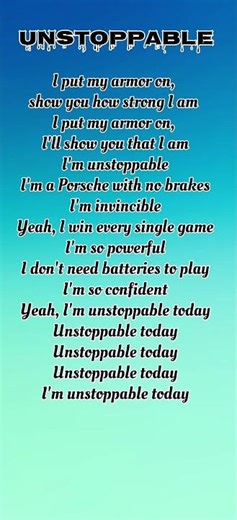 Unstoppable (lyrics) - Sia #lyrics #unstoppable #sia #song