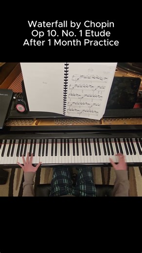 Chopin's Waterfall Etude Op. 10 No. 1 – First 40s After 1 Month Practice | Advanced Piano Progress