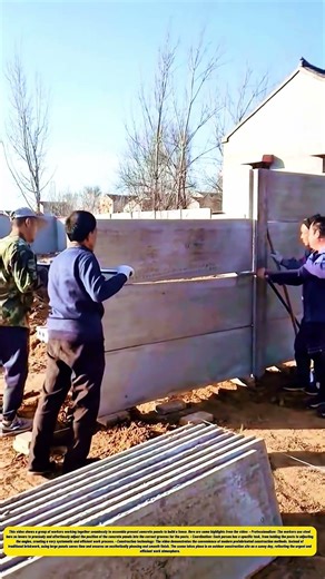 Professional Concrete Fence Installation Techniques #job #building #workers #skill