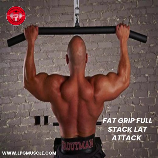 'BOSS HOG' 5-FOOT-WIDE Lat Pulldown Bar builds Big Boar Backs. Cause the Man Sized 1-3/4" FAT Grip eats Weight Stack Plates like a ravenous hog at slop time! With unbridled motion compliments of a 'Live Action' Cable Ring. That unleashes muscle for HOG-WILD cable back workouts & Big Boar Lat Swell! USA Made, PRO Grade. #FitnessGoals #GymLife #MuscleBuilding #StrongerEveryday #LatsForDays #HOGLEGS #BossHog #LatPulldown #WorkoutEquipment #GetFit Shop Now https://lpgmuscle.com/products/hog-legs-60-