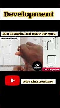 Development of a Square Prism | Technical Drawing Tutorial (Step by Step Guide)