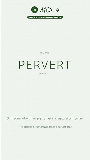 Learn English: What is Pervert? | Vocabulary Shorts