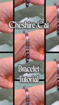 Cheshire 😼 inspired bracelet tutorial #shorts #short #shortsfeed #fypyoutube #diycrafts #bracelet