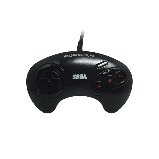 Controle Mega Drive 3 Preto - Sega