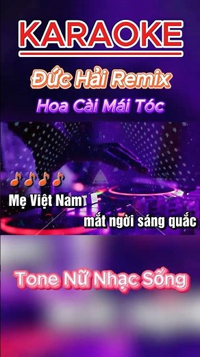 Hoa Cài Mái Tóc Remix Tone Nữ | Nhạc Sống - Bass Cực Căng #karaoke #remix #tonenu #shorts #thinhhanh