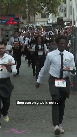 Walking waiters race through Paris