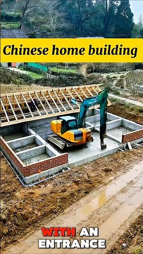 Chinese Home Construction | Traditional Meets Modern Design #construction #viralshort