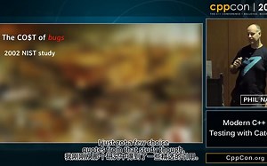 CppCon 2018 使用 Catch2 测试现代 C  ，Modern C   Testing with Catch2 GPT中英字幕