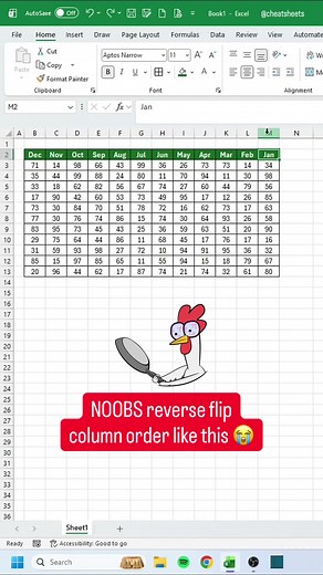 Excel & Google Sheets: Flip & Reverse Text Tutorial