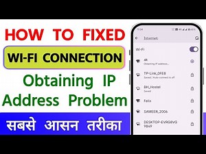 How To Fix Wifi Obtaining Ip Address Problem Solved | Obtaining Ip Address WIFI Problem