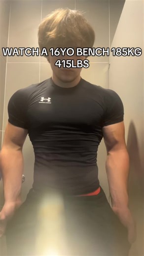 16-Year-Old Bench Presses 185kg with Incredible Speed
