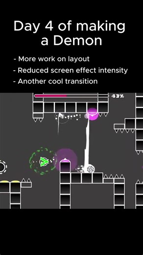 Day 4 of making an easy demon in Geometry dash #gd #geometrydash