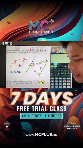 Form 3 Maths by Sir Fathi. #mcplus #jombelajar #plusian Kepada yang ingin mencuba MCPLUS sendiri, kami menyediakan 7 DAYS FREE TRIAL di www.mcplus.my | MCPLUS