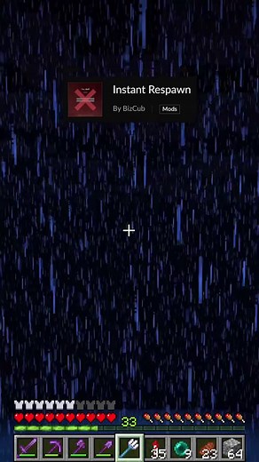 Minecraft: Instant Respawn Mod #tiktok #minecraft #minecraftmemes | instant respawn and keep inventory minecraft