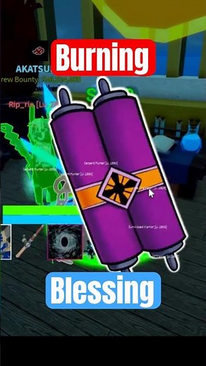 Burning Blessing Enchantment in Blox Fruits! #bloxfruits #roblox