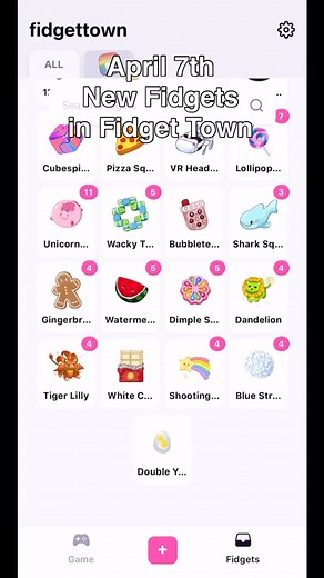 #fidgetown April 7th NEW Fidgets in Fidget Town!
