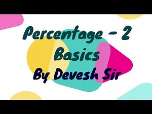 Percentage Basic Concept | Percentage for beginners |Learn Basic Concept of percentage for all Exams