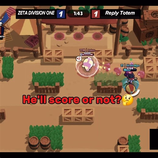 Can he score?🤔🔥 #brawlstars