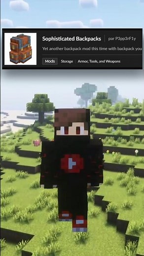 The best backpack mod in all of Minecraft #minecraft #modded #gaming #mod #tutorial