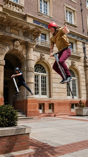 The technique behind professional pogo stick performances