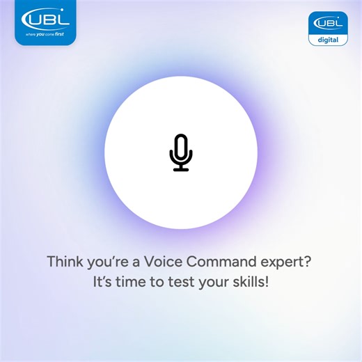 Think you're a Voice Command expert? It’s time to test your skills! The UBL Digital app now understands you better than ever. Tap the mic, speak your command in English or Urdu, and let the app handle the rest. Have you tried the voice feature yet? Let us know your favorite "shortcut" in the comments! 👇 Follow us for the latest instant updates on WhatsApp. Tap to join: https://whatsapp.com/channel/0029Vb6MQra2ER6nc9cpTU2B Grow faster with UBL. Follow us on LinkedIn for regular job updates: http
