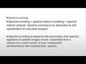 Classification of mixed pixels and Spectral mixture analysis. #Geography #Remote_Sensing #GIS