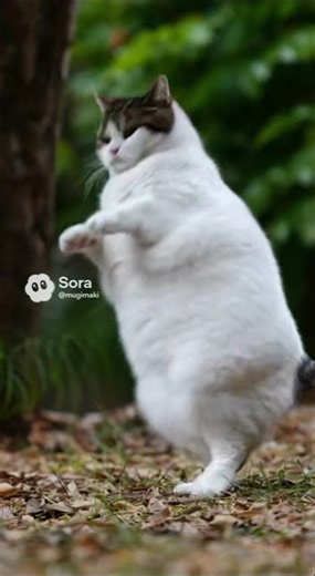 猫のコミカルダンス