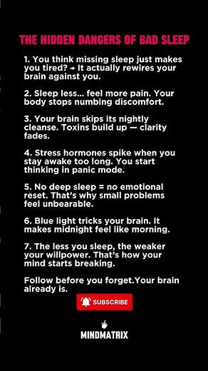 The Hidden Dangers of Bad Sleep 🕯️ | Dark Psychology of Sleep Deprivation..