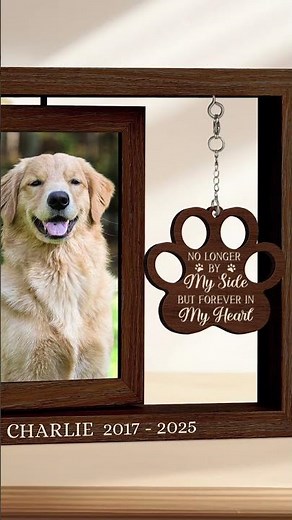 Custom Rotating Wooden Frame - Pet Memorial For Dogs, Cats - Forever In My Heart - TKN-HA0538 V1.2