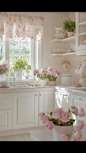 In this shabby chic kitchen, where vintage charm meets cozy warmth, we’re reminded that life’s sweetest moments often come from simple spaces—filled with love, softness, and a touch of timeless beauty. 🌸 #ShabbyChicKitchen #CozyVintageVibes #VintageCharm #HomeInspiration #WarmAndCozy #ShabbyChicDecor #KitchenGoals #TimelessBeauty #SimplePleasures #CozyLiving | I Heart Much Shabby Chic