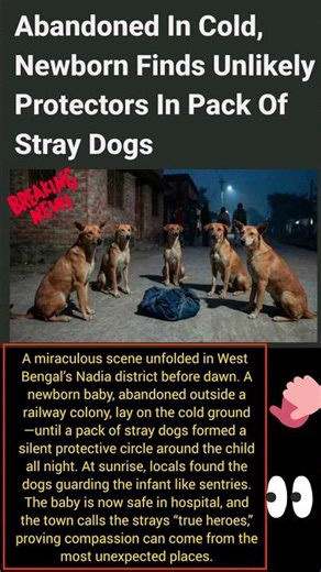 Stray Dogs Save Abandoned Newborn in West Bengal | Heartwarming Real-Life Miracle 🐶👶✨