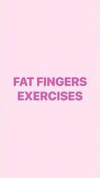 💘 Save these 2Min Fat Fingers Exercises! 💘