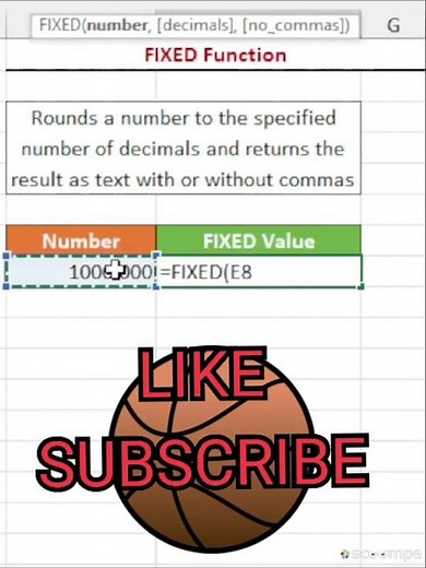How to use Master the Excel FIXED Function | Format Numbers with Precision#excel #msog