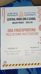 DNA FINGERPRINTING | CLASS 12 BIOLOGY PROJECT