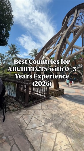 Ar. Moksha Bhatia | Architecture & Travel on Instagram: "Best Countries for Architects with 0–3 Years Experience (2026) If you’re a junior architect… …this video can SAVE your career. Not every country is beginner-friendly for architects. Some countries expect experience… others invest in young talent. 1: 🇨🇦 CANADA - Grad-Friendly Architecture Market. Canada values young architects for project coordination, documentation, and design support. ✔ Entry-level jobs available ✔ Clear PR pathways ✔ R