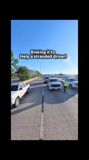 Officer on a bike helped me with this. Full video on YouTube. Search ROADSIDE LAUNCH. #help #houston #towtruck