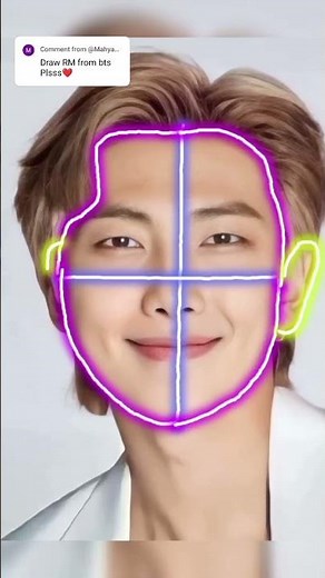 How to draw BTS RM Kim namjoon