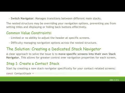 How to Effectively Manage Header Titles and Back Buttons in React Native with Nested Navigators
