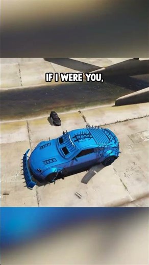 Running from cops with huge spike car