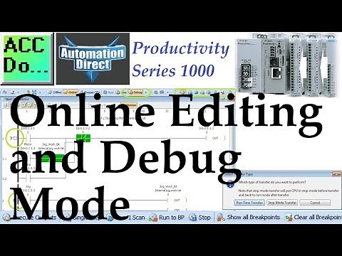Productivity 1000 Series PLC Online Editing and Debug Mode