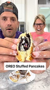These are INCREDIBLE! 😧😋 OREO Stuffed Pancakes! | Team Balmert
