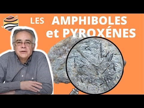 IDENTIFIER les PYRIBOLES : pyroxènes, amphiboles dans une ROCHE sur le TERRAIN