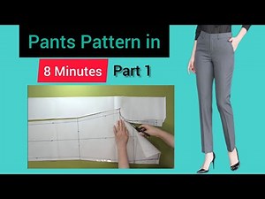 Straight-Leg Pants Pattern Drafting Tutorial | Part 1 | Custom Measurements in 8 Minutes