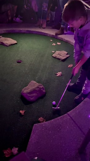 Sometimes you just get lucky!! #golf #puttputt #halloween #fyp #lucky #family