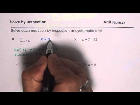 How to Solve Algebraic Equations by Inspection - EDEXCEL - GCSE - SAT