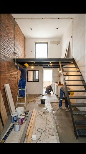 Industrial Loft Apartment Makeover | Exposed Brick + Compact Living Space