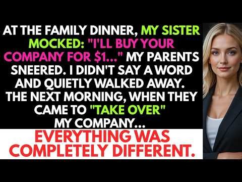 At The Family Dinner, My Sister Mocked I'll Buy Your Company For $1 My Parents Sneered, So
