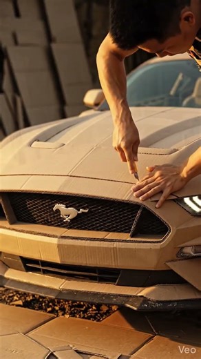 Cardboard Mustang #automobile #subscribe #shorts