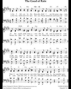As I Listen to the Thunder - GOOD OF RAIN