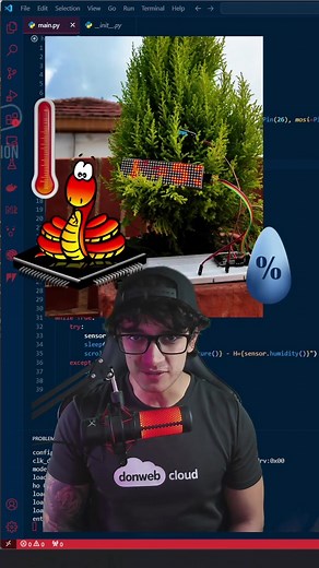 Te enseño a crear un proyecto de monitorización de temperatura y humedad con micropython. @Donweb Cloud & IaaS #programacion #micropython #esp32 #arduino